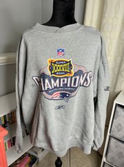 New England Patriots Vintage Super Bowl XXXVIII Champions Sweatshirt TOM BRADY MVP