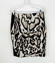 Diane Von Furstenberg DVF Mae Mikado
Leopard Pencil Skirt Size 4