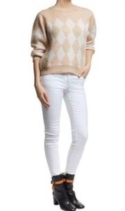 Sandro Clark Diamond Argyle Patterned Sweater, size 2 or Medium