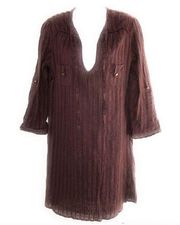 T-Bags LA MISA Tunic Dress Metallic Thread