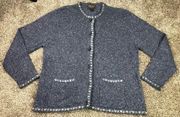 Woolrich Women’s Vintage Indigo Button Front Sweater Size XL