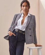 mare mare  tweed double breasted blazer