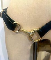 Gucci // Adjustable Leather Horsebit Belt in Black // Size 34