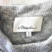 3.1 Phillip Lim Wool Alpaca Stretch Knit Pink Gray Colorblock Pullover Sweater S