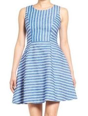 Striped Linen Skater Dress