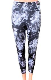 NWT ~ Black Tie Dye Activewear Workout Leggings by SERIES 8 FITNESS ~ Women's XL