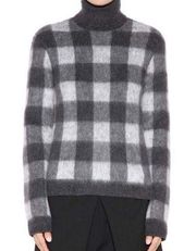 Balenciaga Check Wool & Mohair Blend Turtleneck Sweater size 40