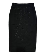 A.L.C. Black  Rhinestone Leopard Midi Skirt size 2