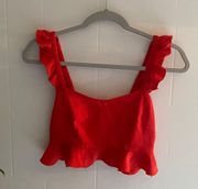 By The Way Red Bralette Crop Top XS