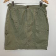 Caribbean Joe olive Khaki skirt.  Size 6.