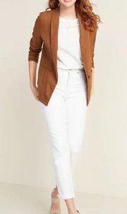 Old Navy Burnt Ochre Linen Blend Lightweight Blazer Shacket Size Medium