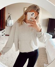 Gray Cropped Hoodie