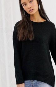 Long Cut Black Sweater NWT M