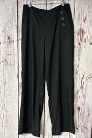 Who What Wear Women’s Wide Leg Sailor Trouser Pant - Black / Size 14