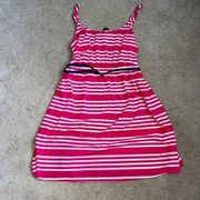 NWT beautiful sundress with adjustable straps / elastic waistline w/ blue belt