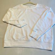 Caslon‎ Womens Sweatshirt Long Sleeve Crew Neck Embroidered White Size XSP