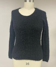 Black fuzzy sweater M