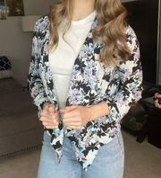 ASTR // Floral Open Front Lightweight Cardigan