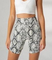 Gray Snake Print Vitality Ascend Athletic Bike Shorts S