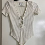 Privacy please lace up bodysuit