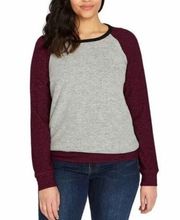 Buffalo David Bitton Cozy Colorblock Raglan Pullover Sweatshirt L