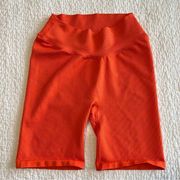 ✨ Balance Athletica Vitality Orange Ribbed Biker Shorts Large