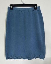 Handmade crochet blue skirt  boho festival gypsy knit skirt size M-L