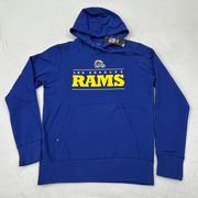 Los Angeles LA Rams NFL Football  Blue Pullover Hoodie Sweatshirt Adult M