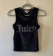 Juicy couture velour furry cropped y2k tank size medium
