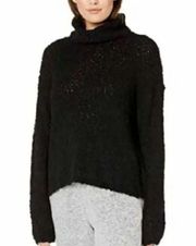 Bobeau Black Boucle Nubby Long Sleeve Mock Neck Sweater size 1X