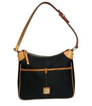 Dooney & Bourke black canvas coated Rebecca shoulder bag