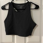 Dark Gray High Neck Tank Top