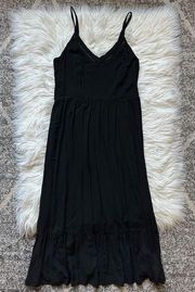 Black midi cami dress