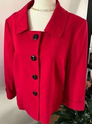 Tahari red blazer size 12 jacket