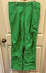 Women's Land's End Green Cargo Pants Size 12 roll up vented knees