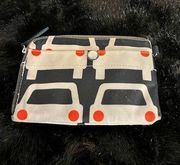 Orla Kiely Target Limited Edition Cars Navy Orange Zippered Wristlet Wallet