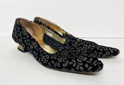 Vintage Casadei Black Gold Heels Size 9.5 Women’s