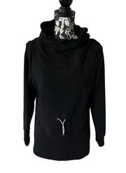 Varley Barton Sweatshirt Womens Funnel Neck Drawstring Xsmall Black