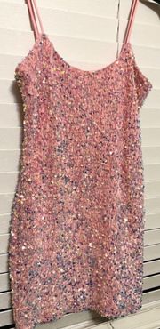 Pink Sequin Dress