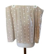 Old Navy Beige with White Polka Dot Skirt Size XX-Large-NWT