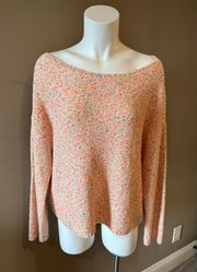 Neon Multicolored Popcorn Stitch Sweater L