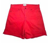 Crown & Ivy Red 5 Pocket Twill Shorts Size 12 Shorts Cotton Spandex Summer