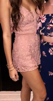 Kendall & Kylie Lace Blush Romper 