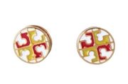 Tory Burch Kira Gold Enamel Stud Earrings