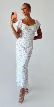 hera blue and white maxi dress