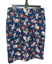 Philosophy Navy Floral Print Pencil Skirt - size 12