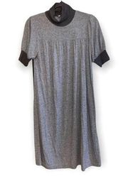 MAJE Robe Babylone Babylon Dress Viscose Wool Blend Size 2 Medium Gray Mini