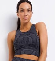 NWT  Anthropologie Python Print Longline Racerback Sports Bra - S