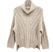 Moon River Anthropologie Chunky Oatmeal Cable Knit Sweater