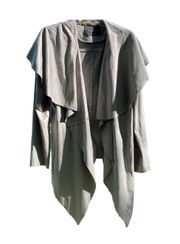 Chicago Black Label Medium Suede Grey Asymmetrical Avant Garde Cardigan